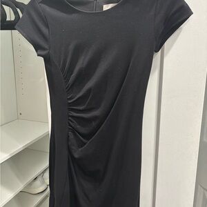 Elegant Black Ruched Dress